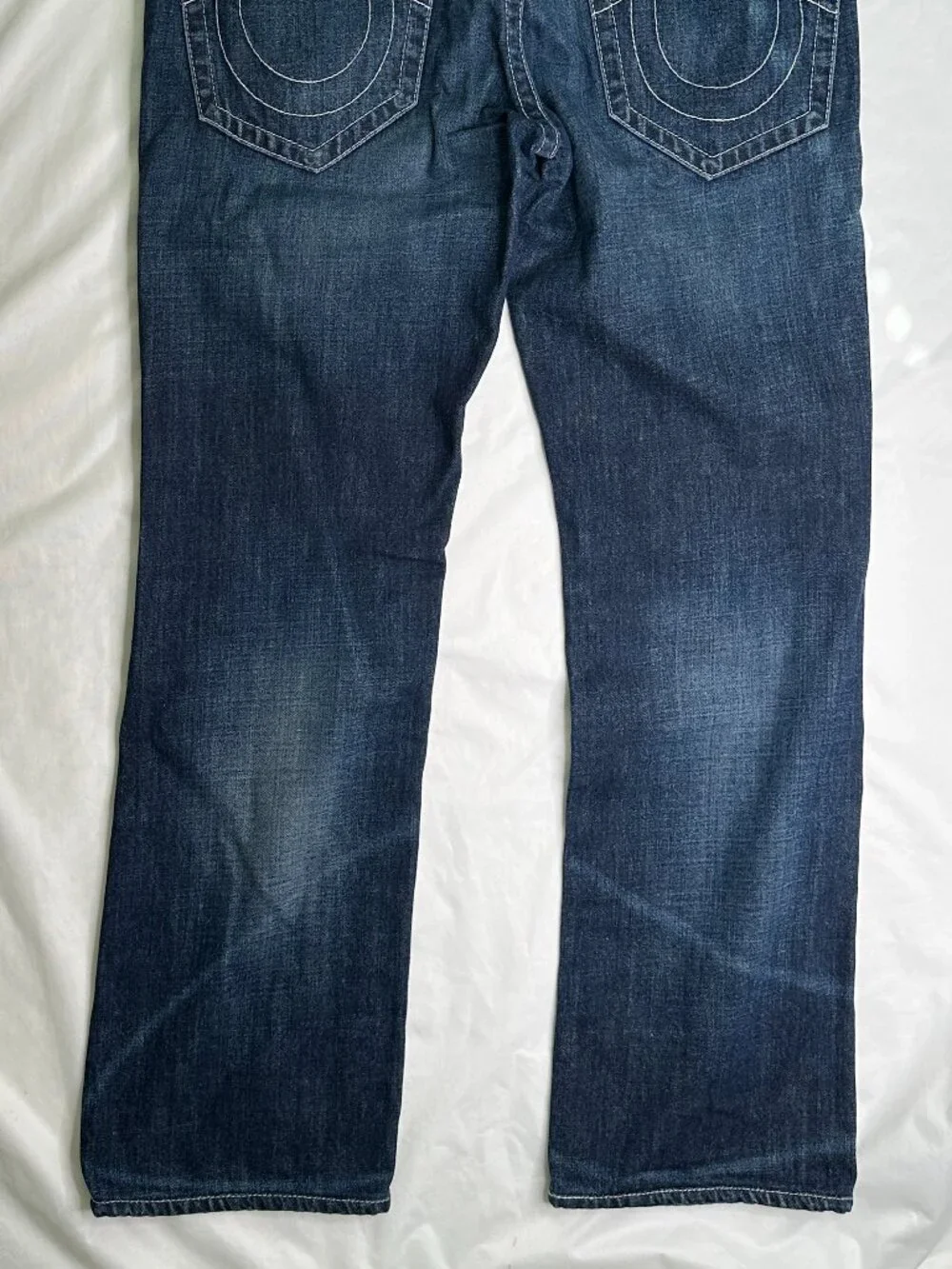 True Religion Section Straight Jeans Mens 33x31 Medium Wash Blue Denim Casual